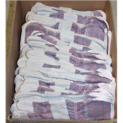 DOZEN PAIRS OF LIGHT DUTY SPLIT LEATHER WORKGLOVES