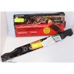 6" ADJUSTABLE CAST IRON GRILL W/ 22" LAWNMOWER