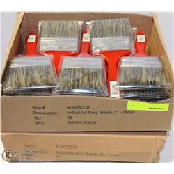 2 CASES OF 3" INDUSTRIAL GRADE BRISTLE PAINT