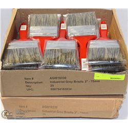 2 CASES OF 3" INDUSTRIAL GRADE BRISTLE PAINT