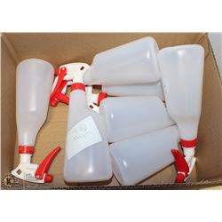 LOT OF 7 SPRAY BOTTLES WITH NOZZLES