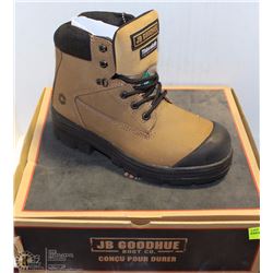 JB GOODHUE SIZE 8.5 HIGH TOP LEATHER WORK BOOTS W/