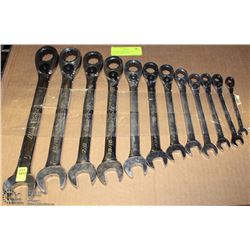12PC BLUE POINT SNAP-ON RATCHET WRENCH SET