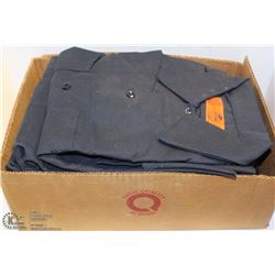9 LARGE REDKAP SOLID BLUE COLLARED BUSINESS SHIRT