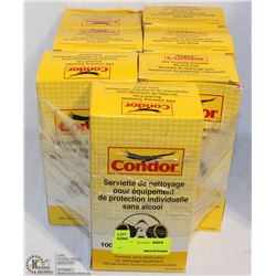 LOT OF 700 CONDOR CLEANING TOWELLETES NON ALCOHOLIC