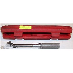 SNAP-ON 3/8" DRIVE FLEX HEAD CLOCK TORQUE WRENCH