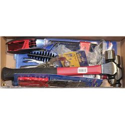 FLAT OF NEW WESTWARD TOOLS INCL WIRE CRIMPERS,