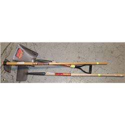 LOT OF 3 GARDENING TOOLS INCL EDGER/ICE CHIPPER,