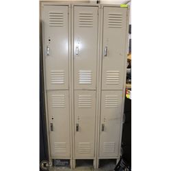 LARGE LYON 6 COMPARTMENT STORAGE LOCKER