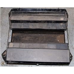 BLACK LUNCH BOX TYPE TOOL BOX W/ EXPANDING SHELVES