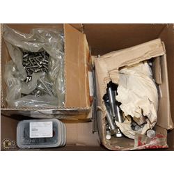 LARGE BOX FULL OF BOLTS & FINISHING NAILS