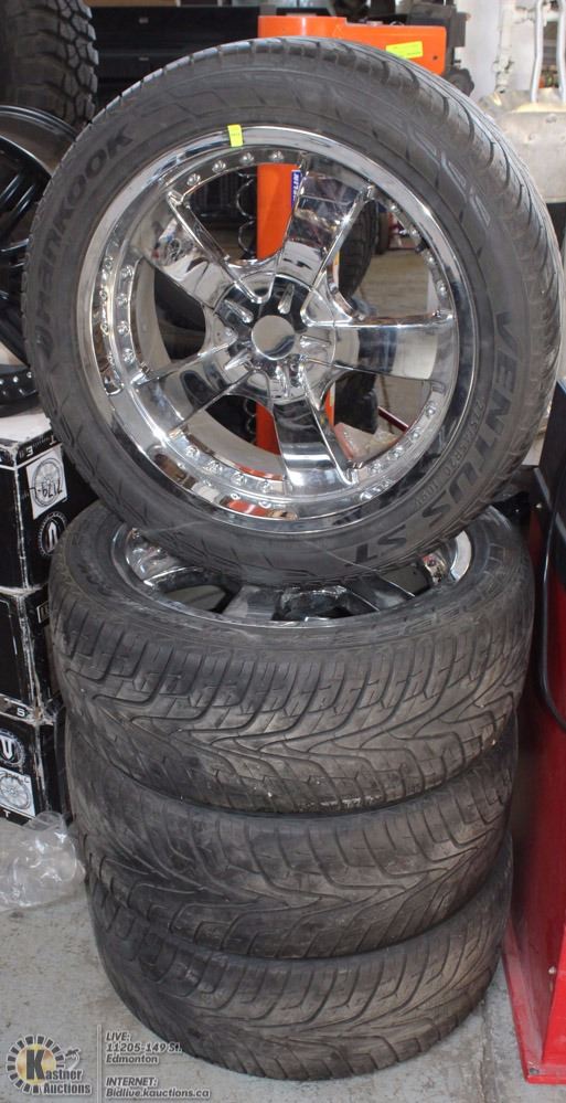 SET OF 4 HANKOOK 275/45R20 109V TIRES W/ RIMS