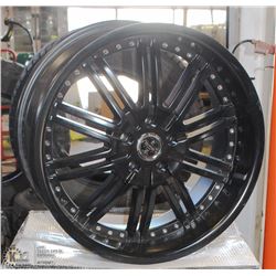 SET OF VERSANTE 20X9.5 BLACK FINISHED RIMS