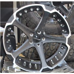 SET OF GEOBANA 20X8.5 MATTE BLACK MACHINE LIP RIMS