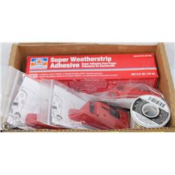 LOT OF CIRCUIT BREAKER LOCKOUTS, WEATHER ADHESIVE,