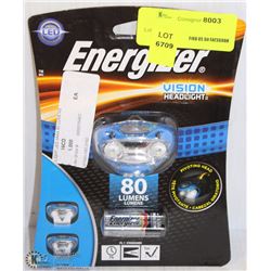 NEW ENERGIZER VISION HEAD LAMP 80 LUMENS COMES W/