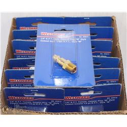 LOT OF 18 WESTWARD MALE & FEMALE 1/4" COUPLER