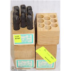 3 SETS OF NUMBER PUNCH OUTS