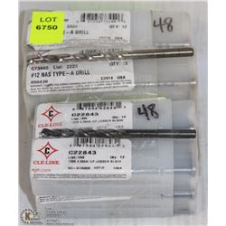 LOT OF 8 CLE-LINE ASST SIZE DRILL BITS