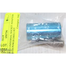 BLUE UNIVERSAL SOCKET ADAPTER WITH POWER DRILL KIT