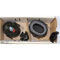 LOT OF 2 SEPARATE 3M HARD HAT EAR MUFF ATTACHMENTS