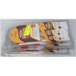 LOT OF FOUR 3PK ROOSTER PRO NYLON/POLY PAINT