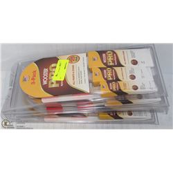 LOT OF FOUR 3PK ROOSTER PRO NYLON/POLY PAINT