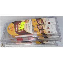 LOT OF FOUR 3PK ROOSTER PRO NYLON/POLY PAINT