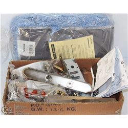 FLAT OF PATIO DOOR HARDWARE AND COVER HINGES