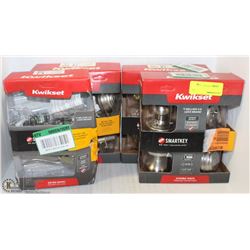 LOT OF 4 KWIKSET DOOR ENTRY HANDLES