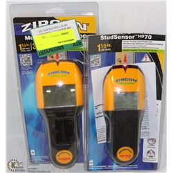 LOT OF 2 ZIRCON DIGITAL STUD FINDERS