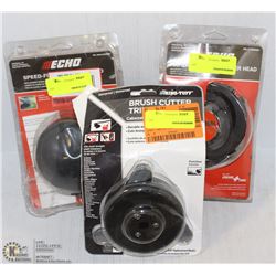 LOT OF 3 REPLACEMENT FEEDER HEADS FOR WEED WACKERS