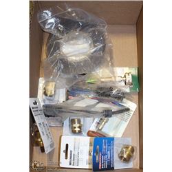 LOT W/ BRASS FITTINGS AND MAGNETIC TAPE