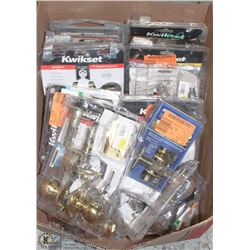 LARGE BOX FULL OF ASST FRONT ENTRY DOOR HANDLES
