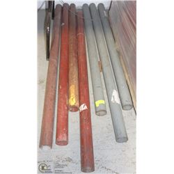 LOT OF 7 METAL FOUNDATION SUPPORT POSTS