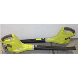LOT OF 2 RYOBI 18V LITHIUM ION BLOWERS W/ 18V
