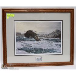 M.VISSER PRINT OF MAJESTIC WINGS FRAMED 26"X21"
