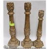 Image 1 : LOT OF 3 LARGE CANDLE HOLDERS