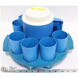 VINTAGE JUICE PITCHER AND CUP SET