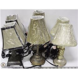 3 SETS OF MATCHING 2PC MINI LAMPS (6 TOTAL)