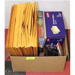 BOX OF ASSORTED OFFICE SUPPLIES