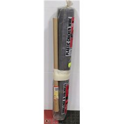 LOT OF NEW 50' PLASTIC CHICKEN WIRE AND ROLL OF