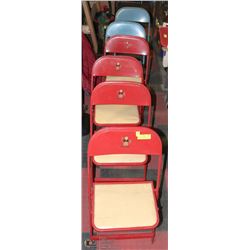 6 VINTAGE CHILDRENS CHAIRS (COLLAPSIBLE ) COOEY