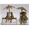 Image 1 : LOT OF 2 BRASS FROG STATUES