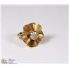 Image 1 : 18K YELLOW GOLD WITH WHITE GOLD SETTING DIAMOND