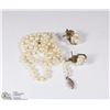 Image 1 : SALTWATER CULTURED PEARL EARRINGS AND NECKLACE SET