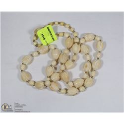 PRE 1940'S GENUINE IVORY FLORAL DESIGN NECKLACE