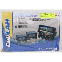 CAB CAMERA OBSERVATION SYSTEM WITH 7" MONITOR