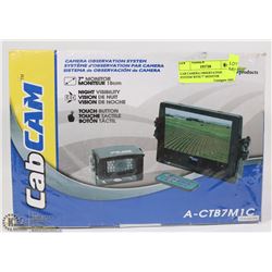 CAB CAMERA OBSERVATION SYSTEM WITH 7" MONITOR