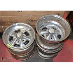 SET OF 4 VINTAGE CRAGER STAINLESS STEEL